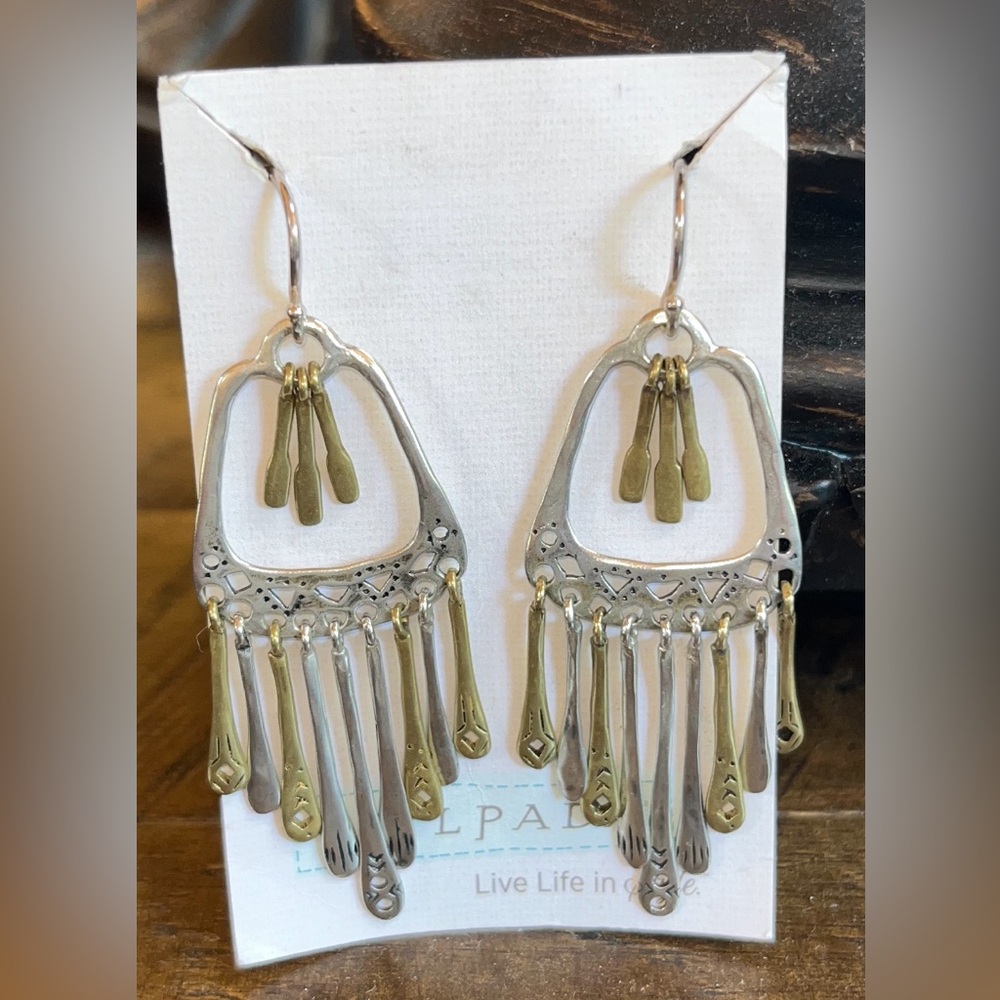 Silpada wind chime earrings W2778 silver brass